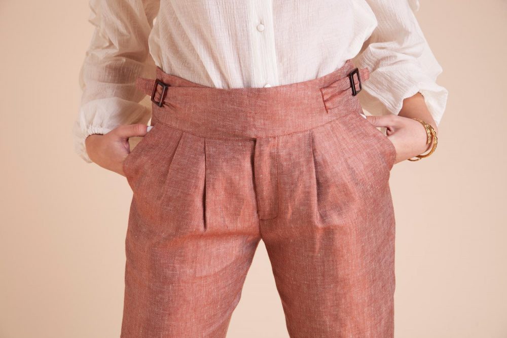 pantalon en lin français