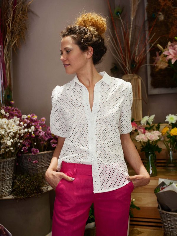 blouse broderie anglaise made in France