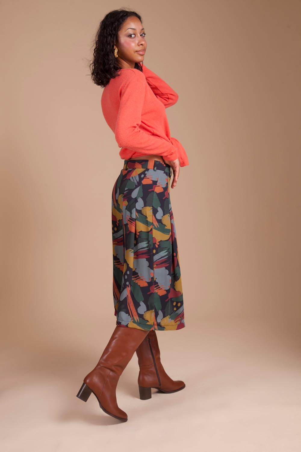 jupe femme imprimé coloré entièrement doublée
