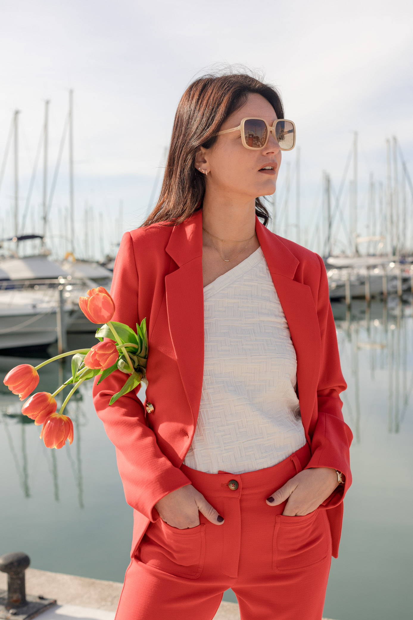 Veste Swan rouge | Danielle Engel - Collection Automne Hiver 2024
