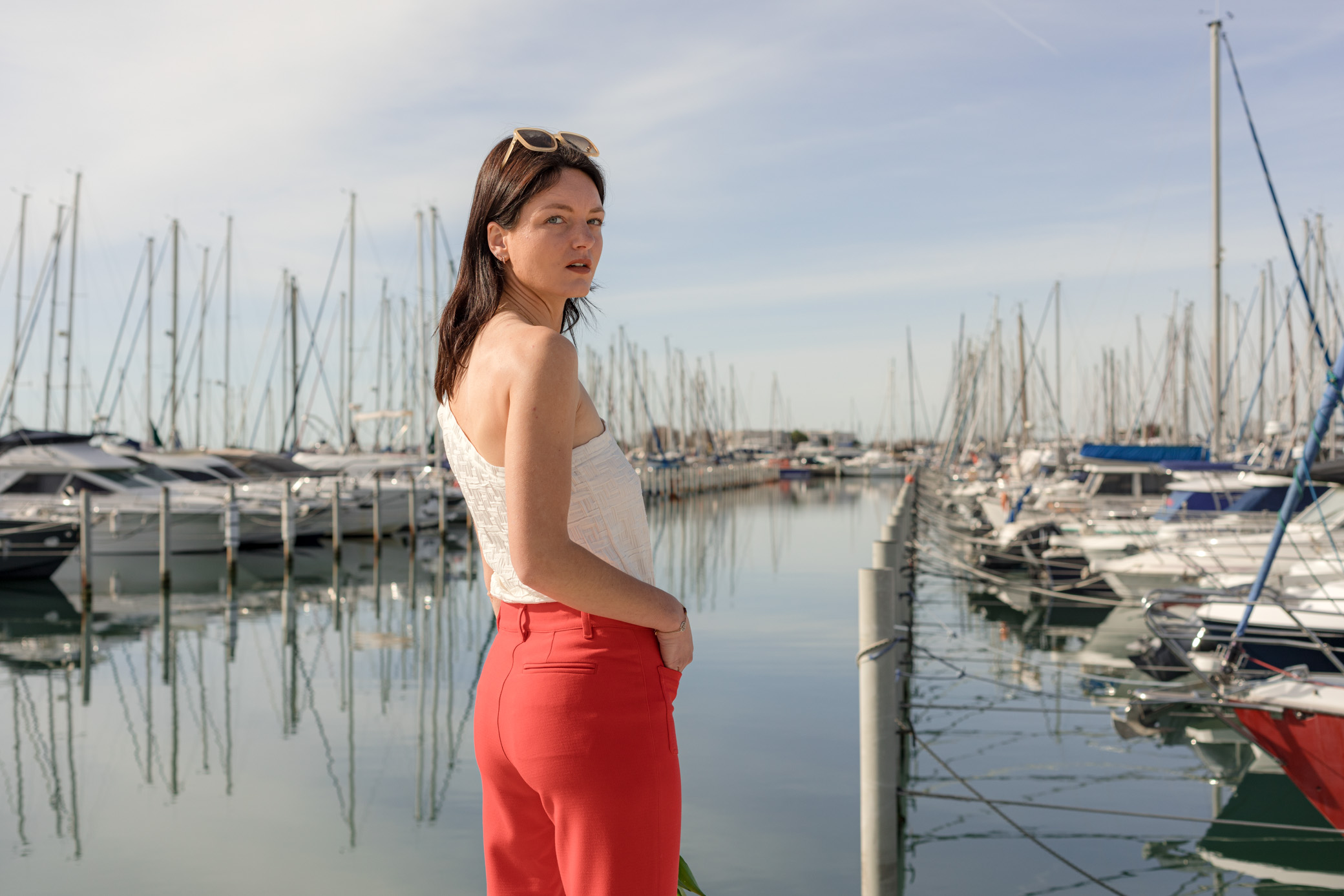 Pantalon femme rouge | Danielle Engel - Collection PE 2024