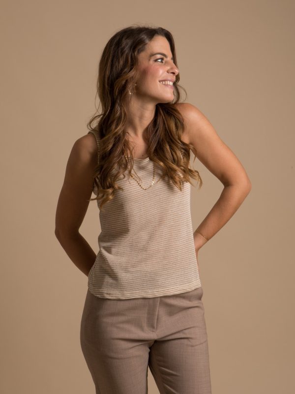t-shirt-tops, nouveautes - Erine Top sans manche femme made in France