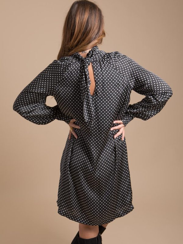 robes, nouveautes - Satine robe imprimé à pois