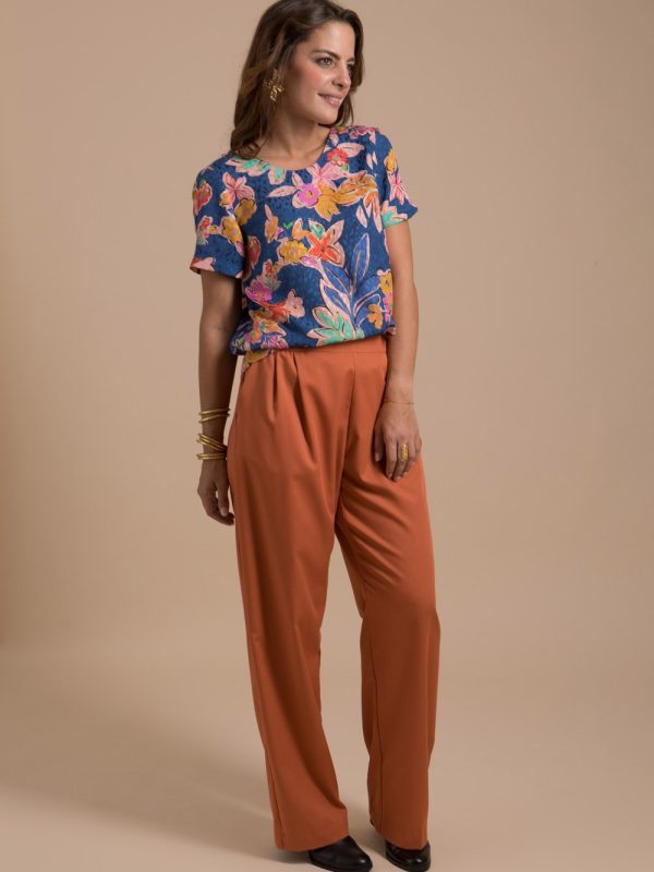 Pantalon orange colin fluide