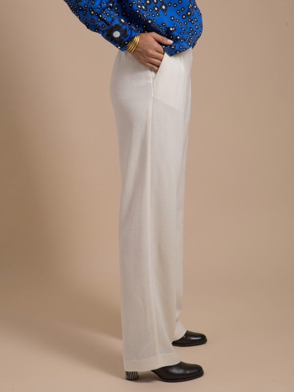 pantalon fluide crème