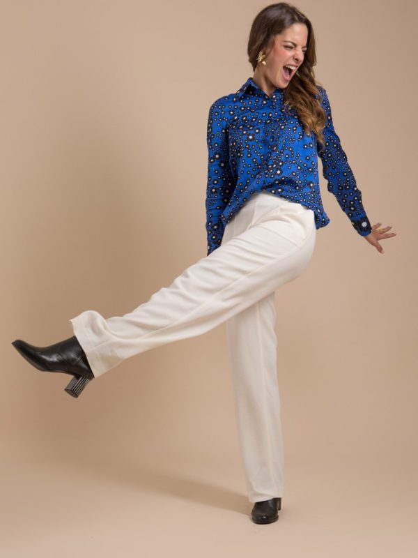 pantalon fluide crème
