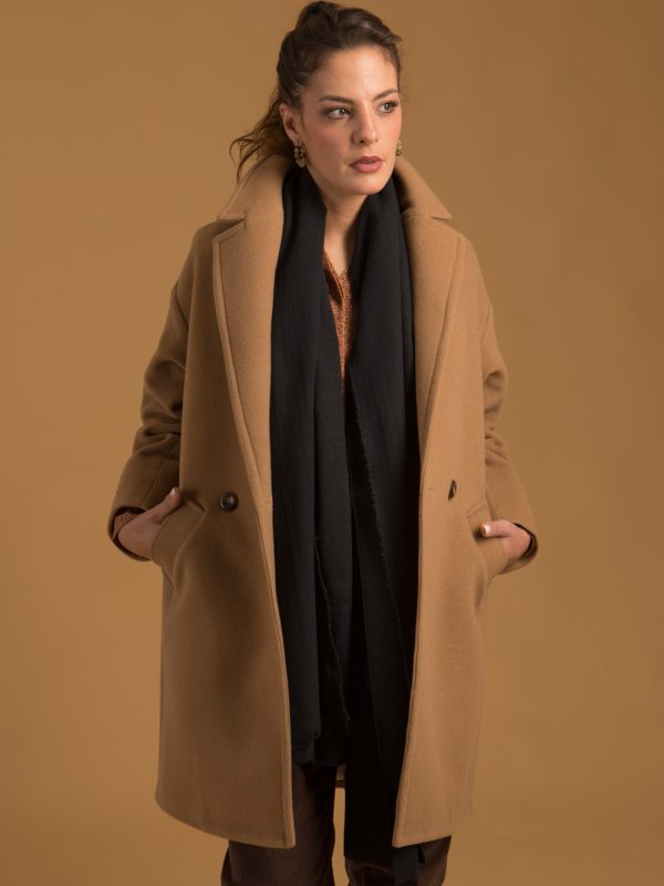 nouvelle-collection-made-in-france, idees-cadeaux, accessoires - Echarpe noire en laine femme Made-in-France