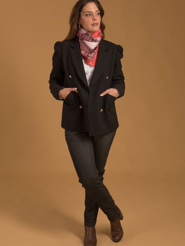nouvelle-collection-made-in-france, idees-cadeaux, accessoires - Foulard orangé en soie femme Made-in-France