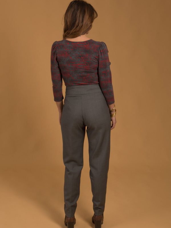 pantalons-shorts, dernieres_tailles - Hugo - Pantalon gris femme Made-in-france