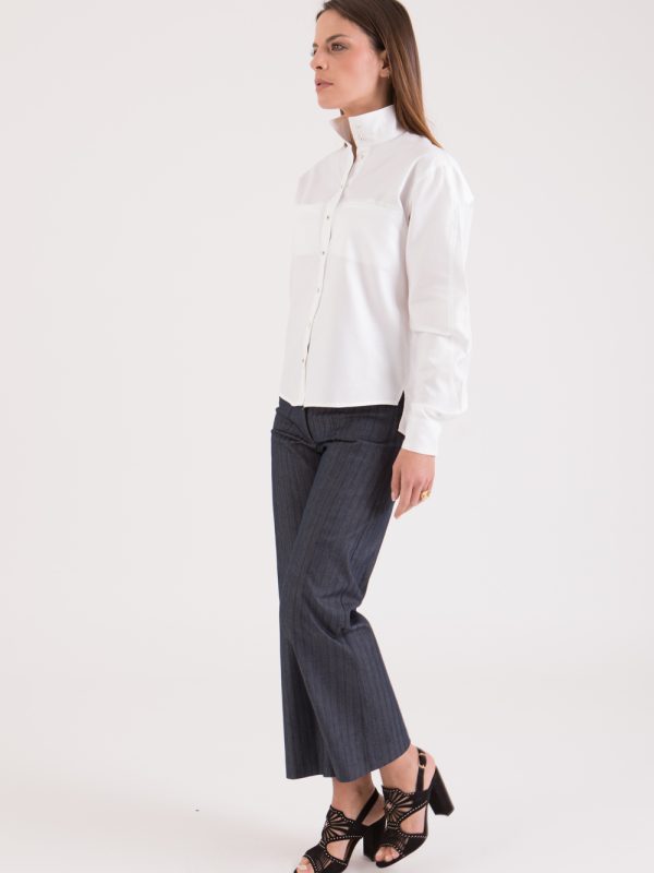 pantalons-shorts, nouvelle-collection-made-in-france, jeans - June — Pantalon bleu à rayures Made in France