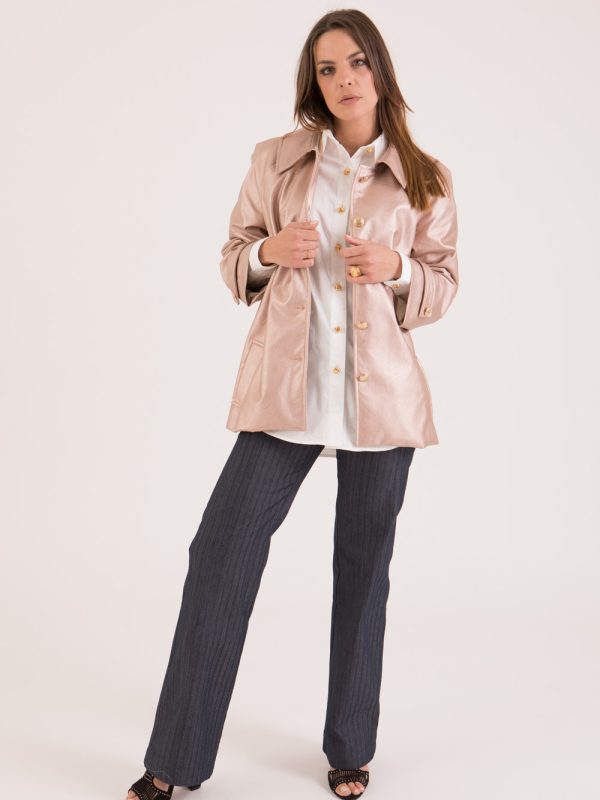 vestes-trenchs, nouvelle-collection-made-in-france - Olwen - Trench imperméable rose Made in France