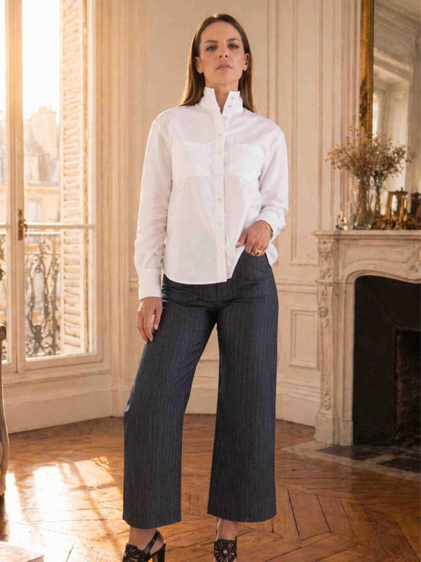 nouvelle-collection-made-in-france, hauts-danielle-engel, chemises-blouses - Jade - chemise blanche Made in France