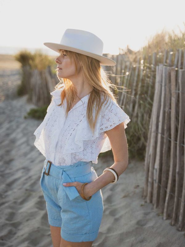 dernieres_tailles - Top en broderie anglaise - Made in France
