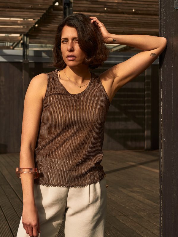 t-shirt-tops, nouvelle-collection-made-in-france, hauts-danielle-engel - Top en maille femme Made in France